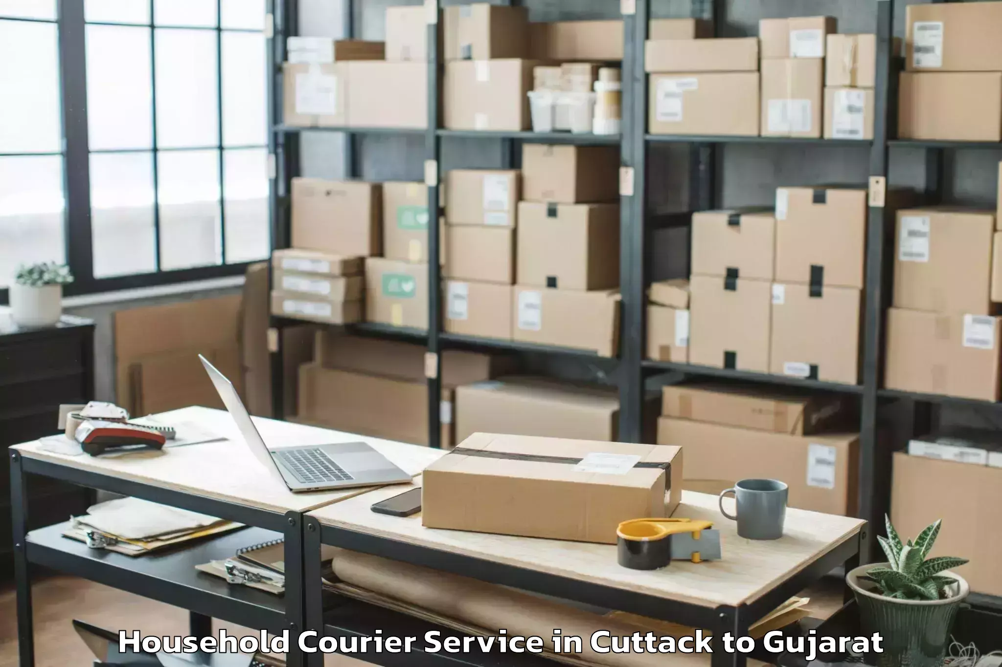 Trusted Cuttack to Girgadhada Household Courier